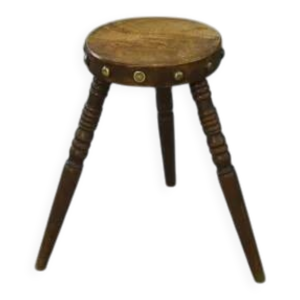 tabouret en orme massif - 1950