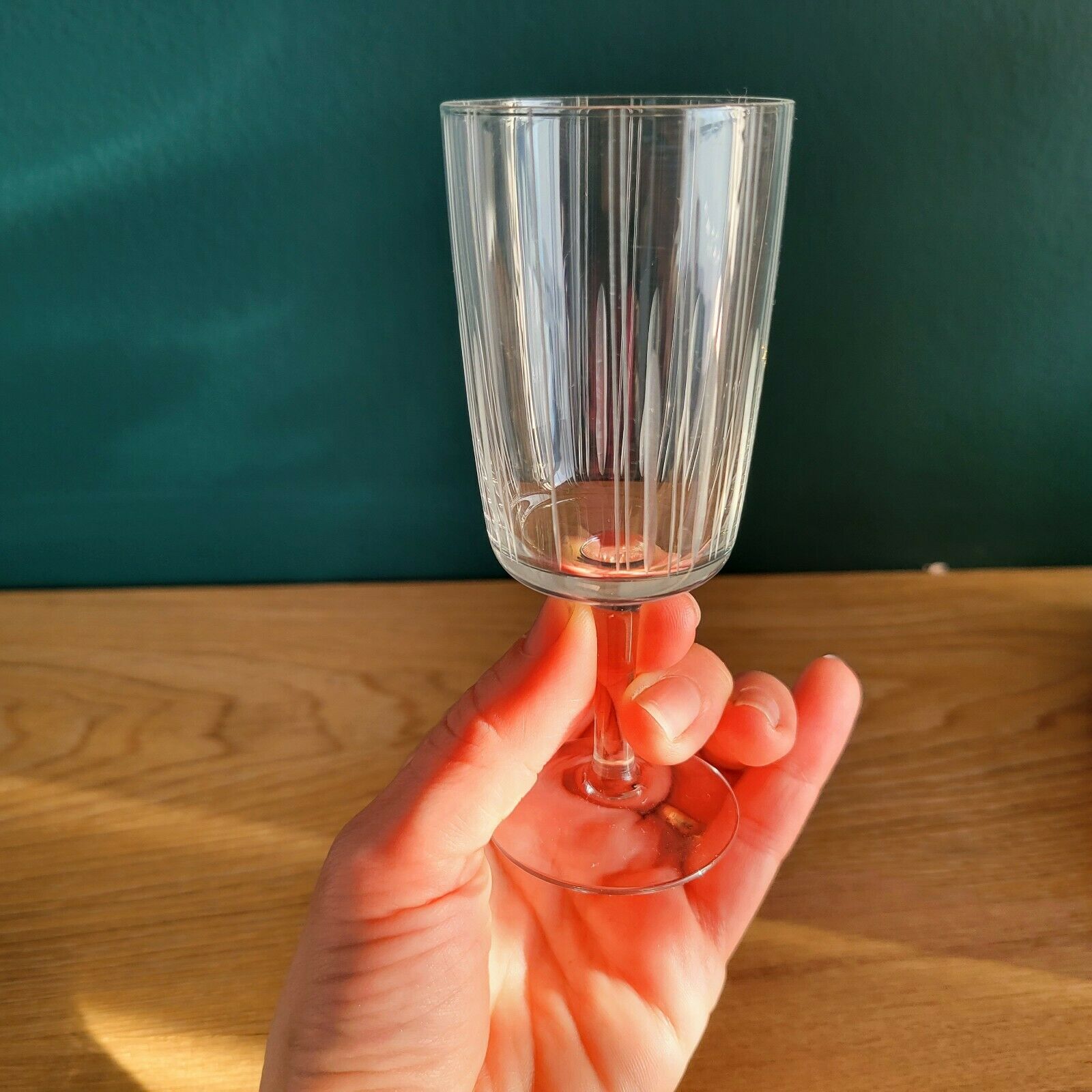Set of 6 glasses on foot wine or liqueur decoration engraved features art deco
