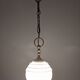 Vintage glass pendant lamp from Clichy