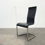 Grey German cantilever chairs B25 with leather cushions from Tecta, set of 4.