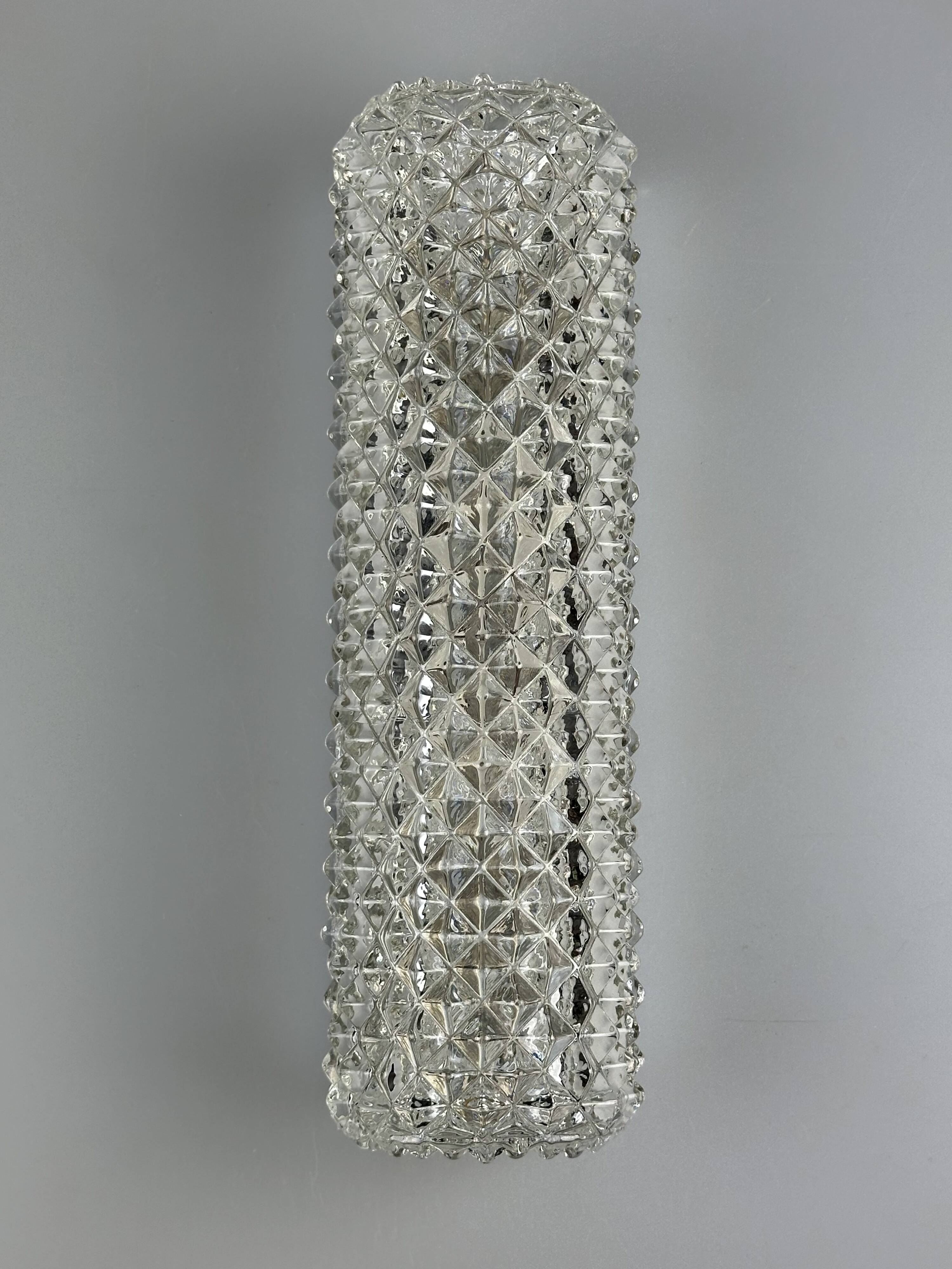 1960s and 1970s Wall Lamp by Glashütte Limburg, Germany, Space Age