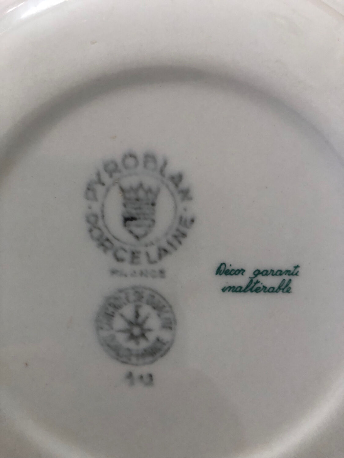 Antique Art Nouveau Pyroblan porcelain plates