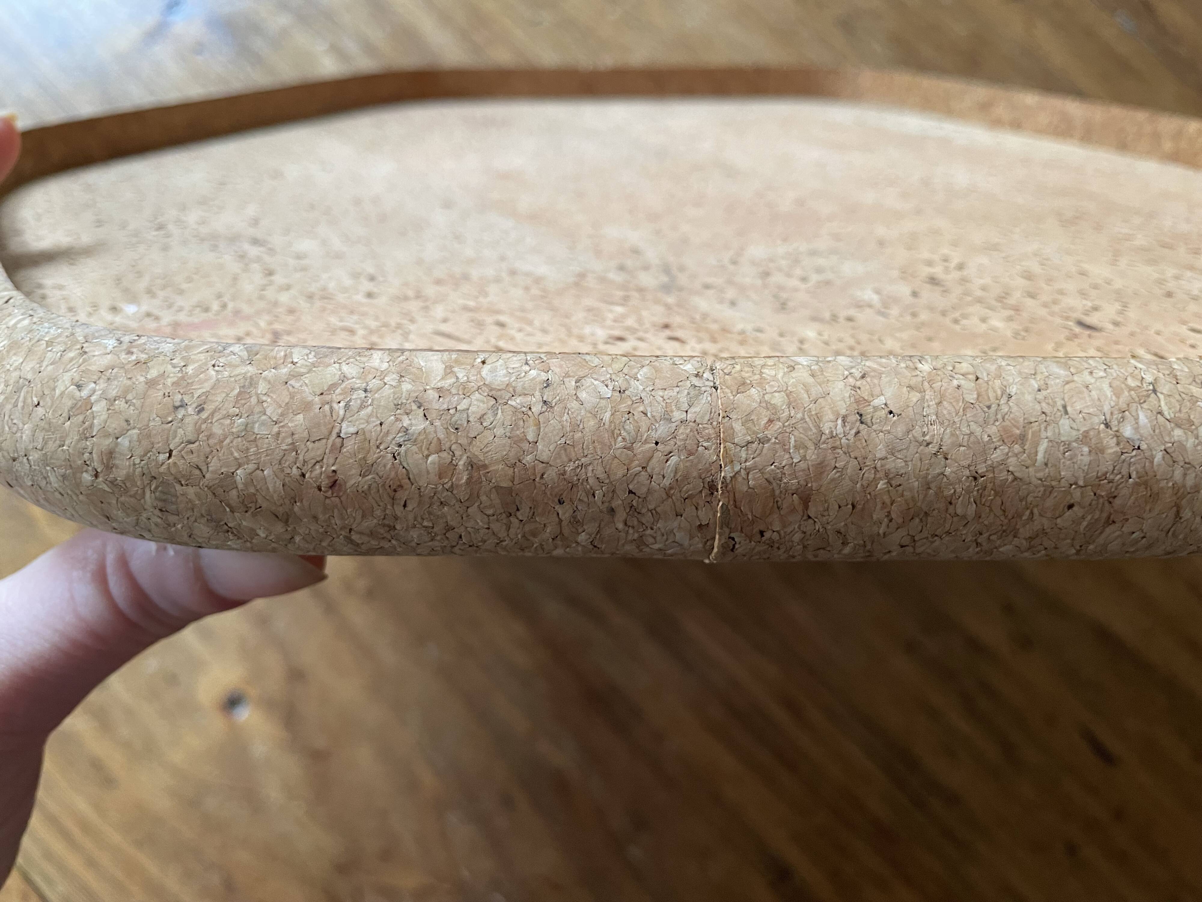 Hexagonal cork tray - vintage