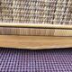 Vintage rattan chest of drawers has 3 drawers.