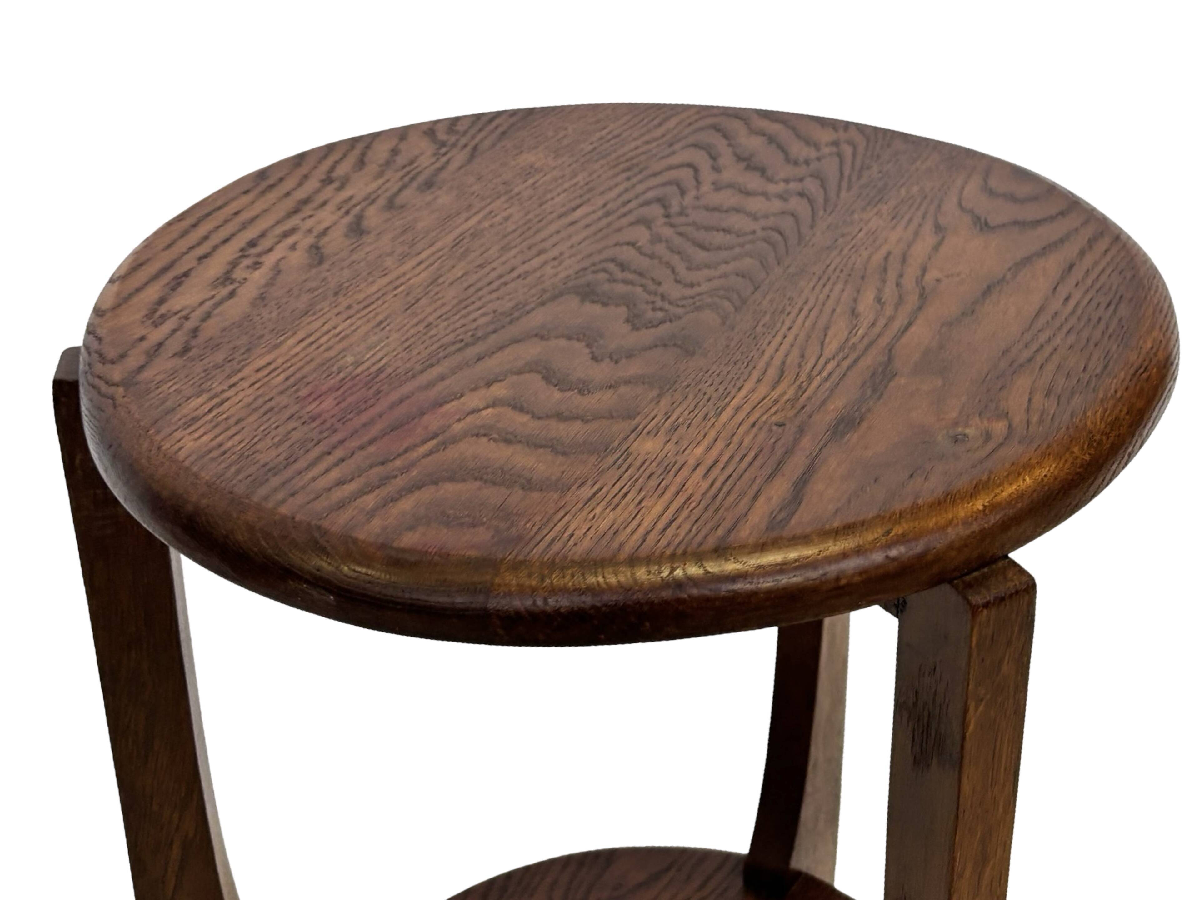 Art Deco Side Table Plant Table Oak 1950s Design