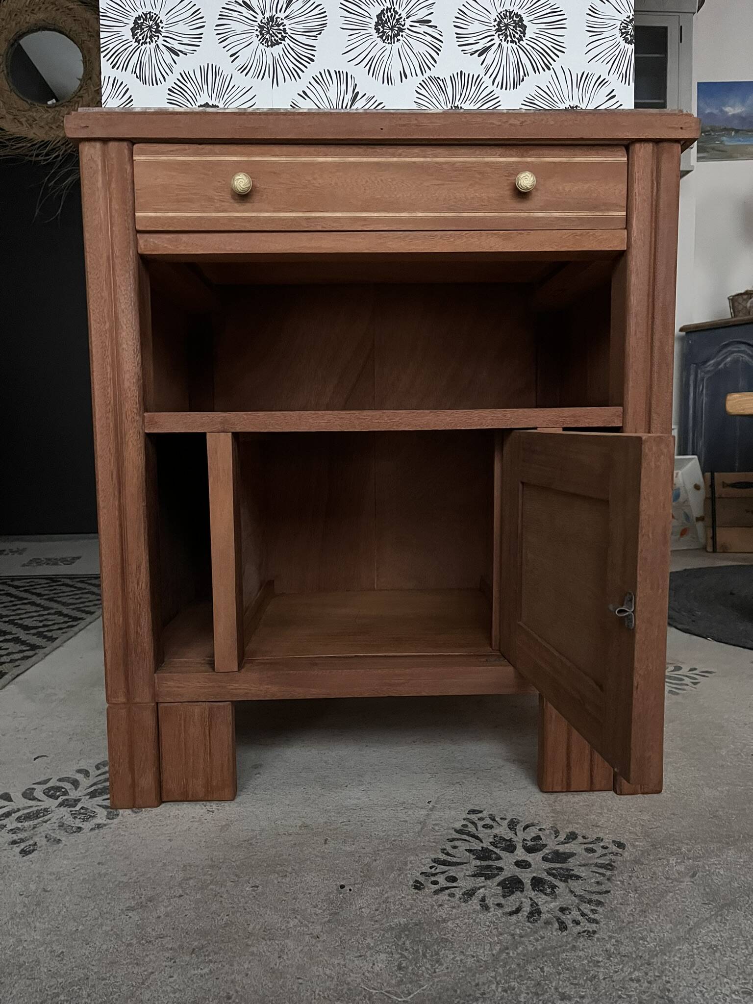 Art Deco vintage bedside tables Jada and Rosa wooden accent furniture