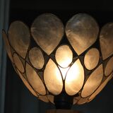 Lampe bois d'olivier et nacre