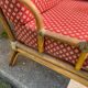 Vintage rattan lounge set 1 bench and 2 armchairs