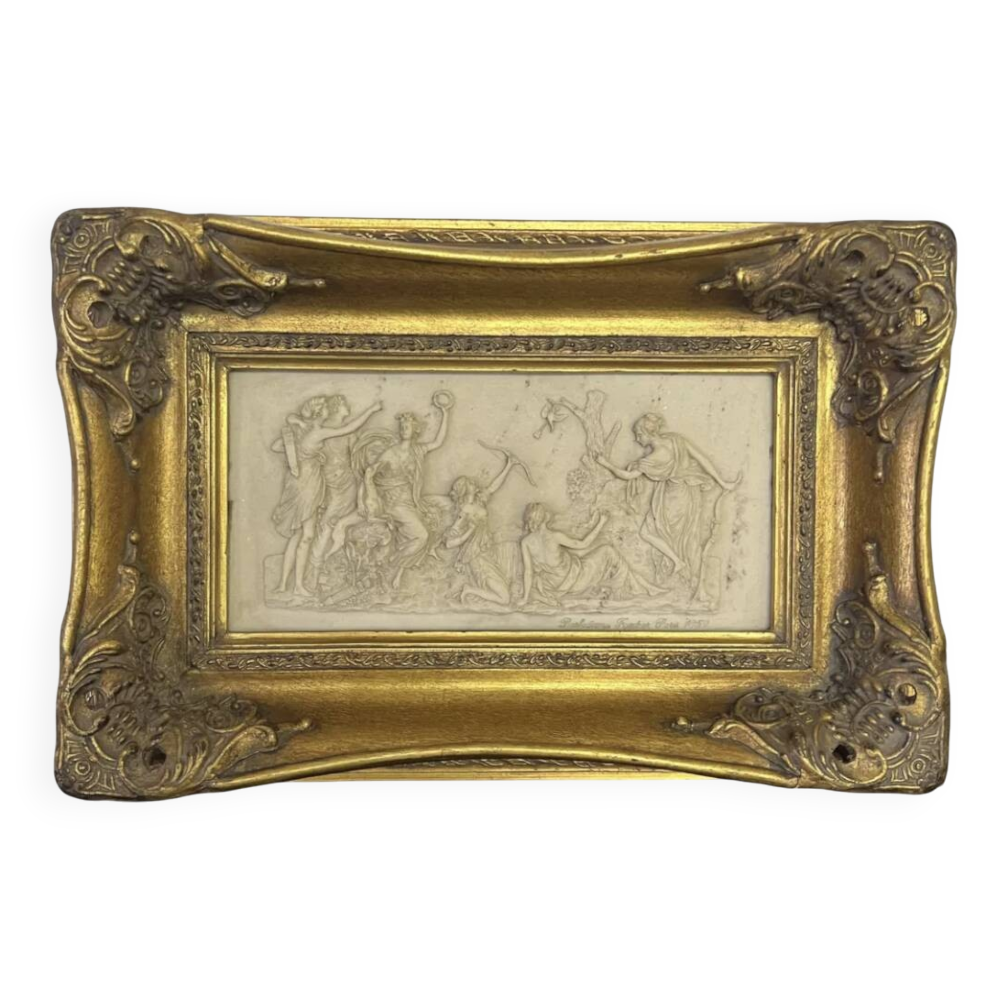 Marble bas-relief, Barbedienne Fondeur, Paris 1859