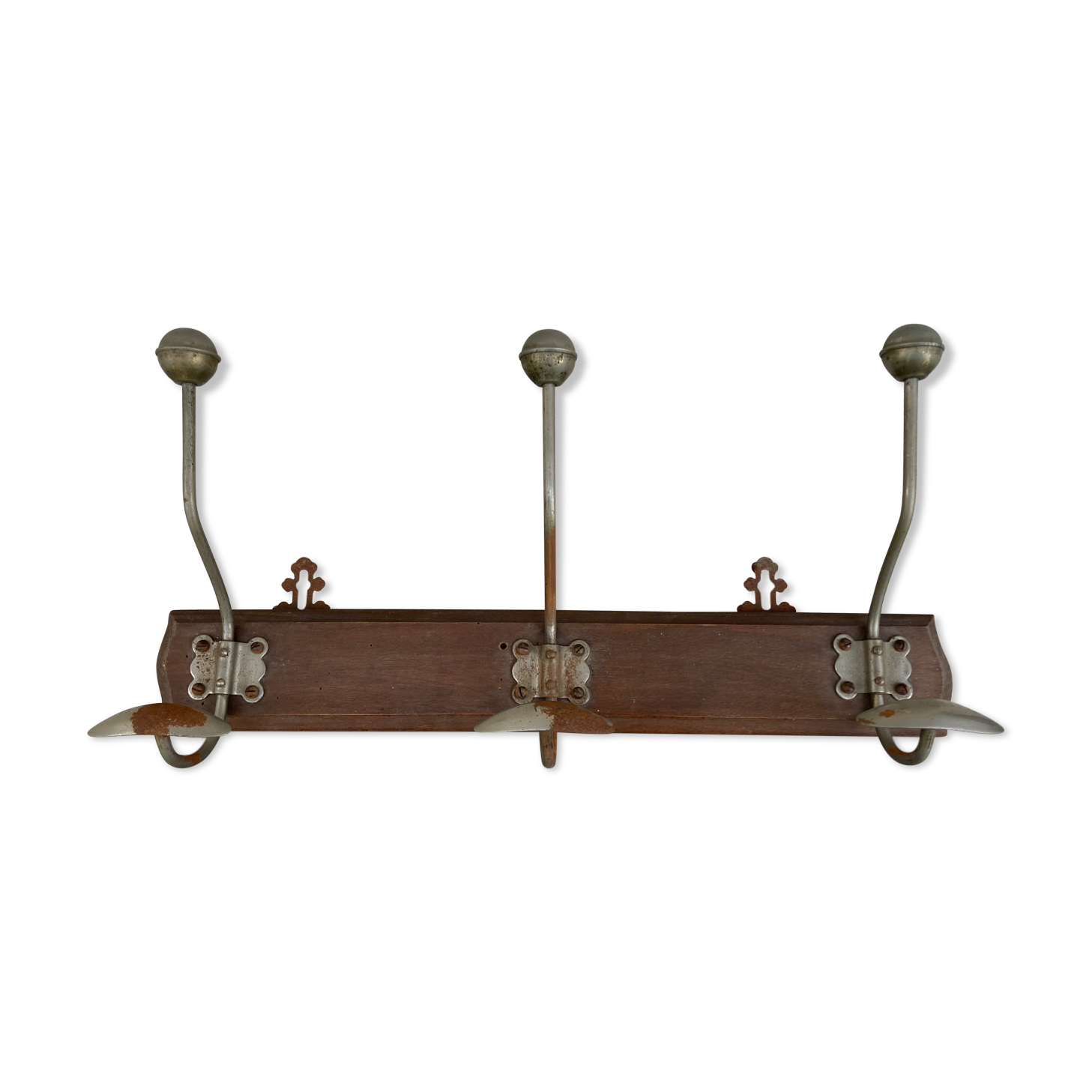 Patère wood and iron