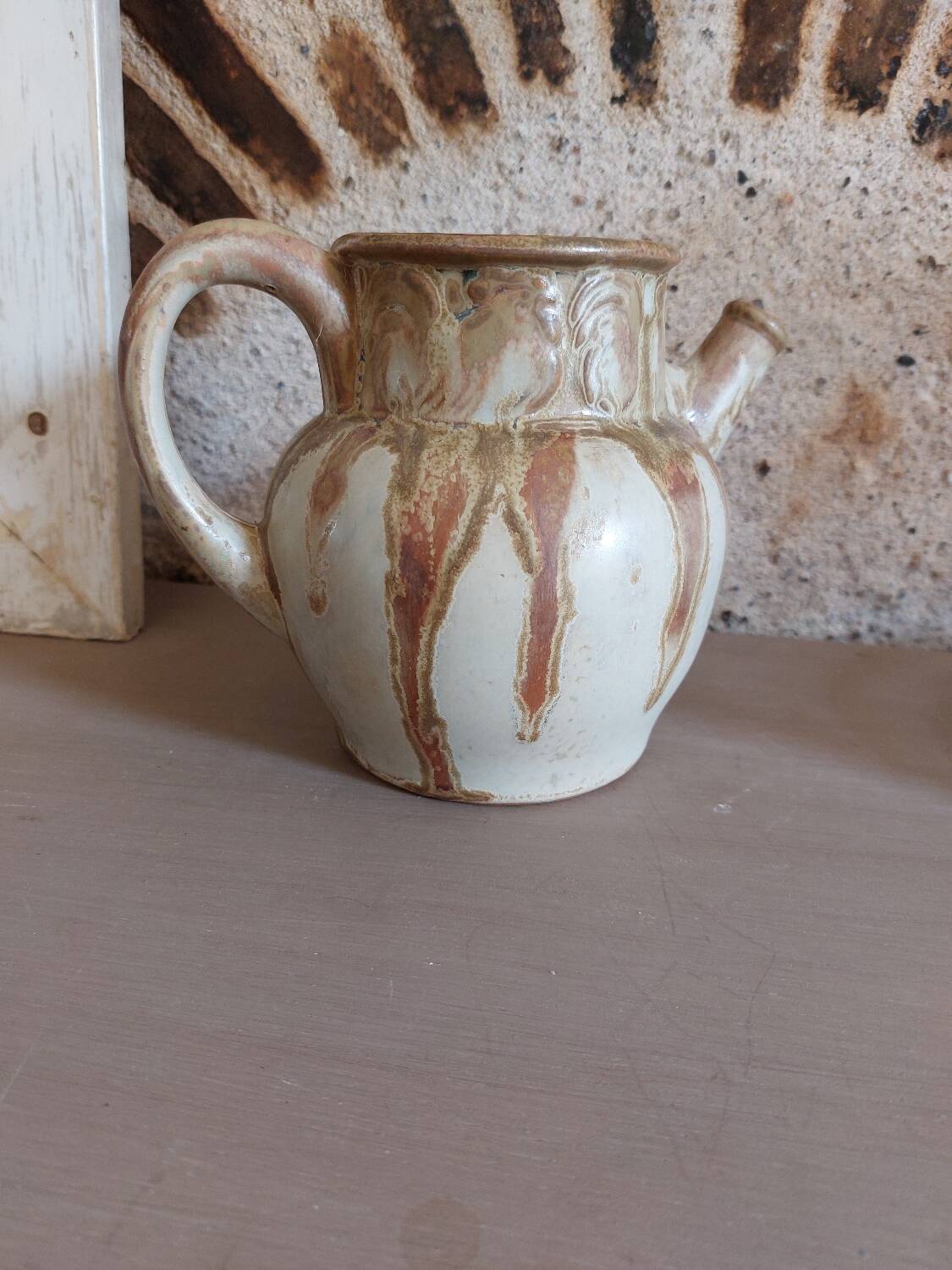 Ceramic pitcher signed Denbac, 1930