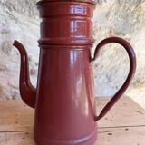 Cafetière et pot à lait émaillés vintage