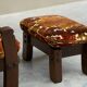 Brutalist lounge chair in solid oak and velvet from the 1960s.