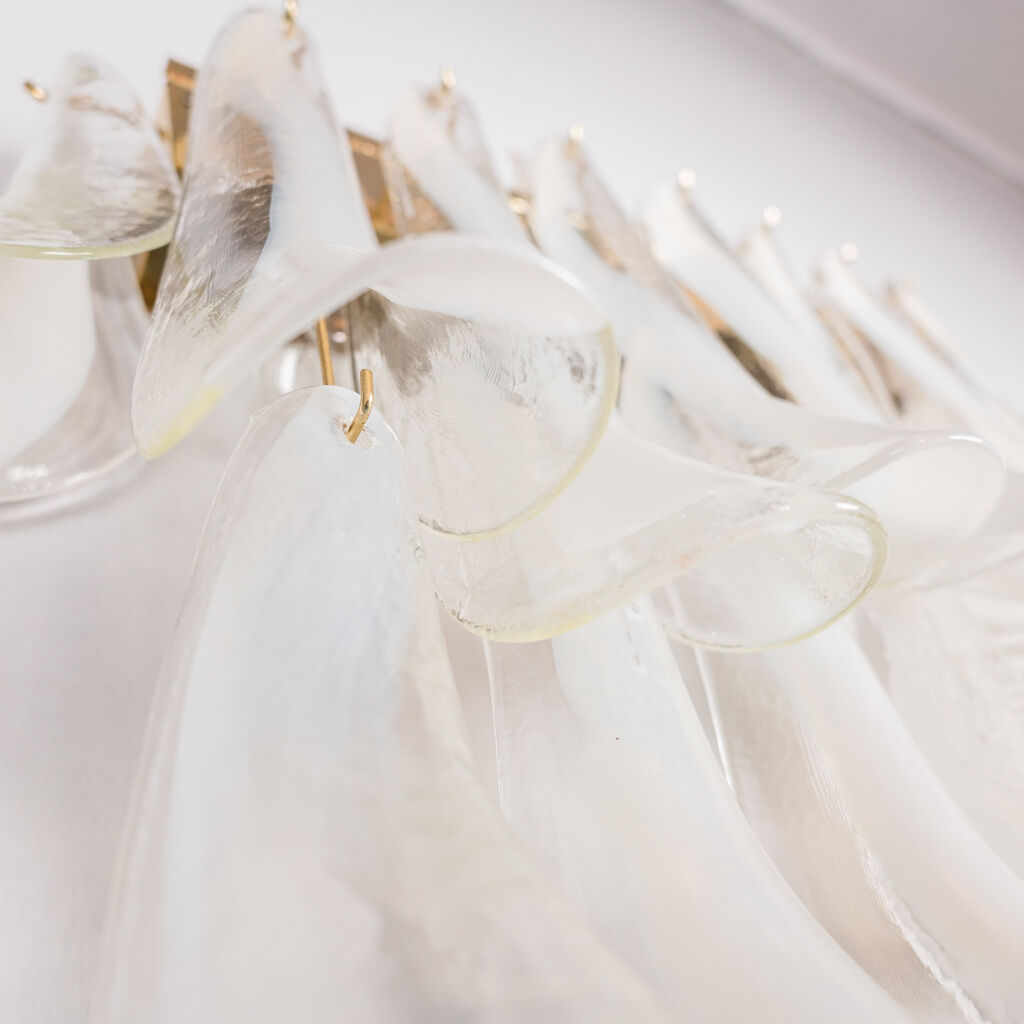 Metal applique and Murano glass from the 1950s vintage modern antiques