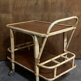 Bamboo serving trolley