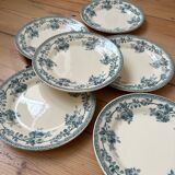 Set of 6 old flat plates