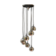 Waterfall hanging lampsusp with 7 chrome balls