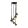 Waterfall hanging lampsusp with 7 chrome balls