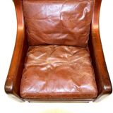 Leather armchair, Denmark, 1960
