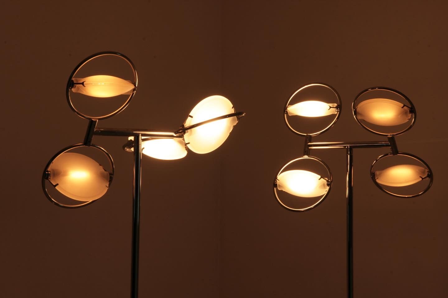 Pair of floor lamps model Nobi 4 by FontanaArte, 1990s