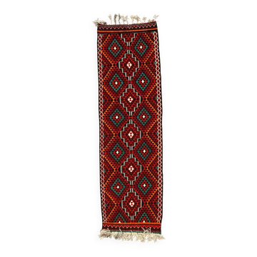 Turkish kilim runner 330x100 cm, vintage kelim rug, long and narrow 2512
