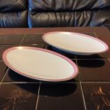 2 raviers en porcelaine roses par kg lunéville