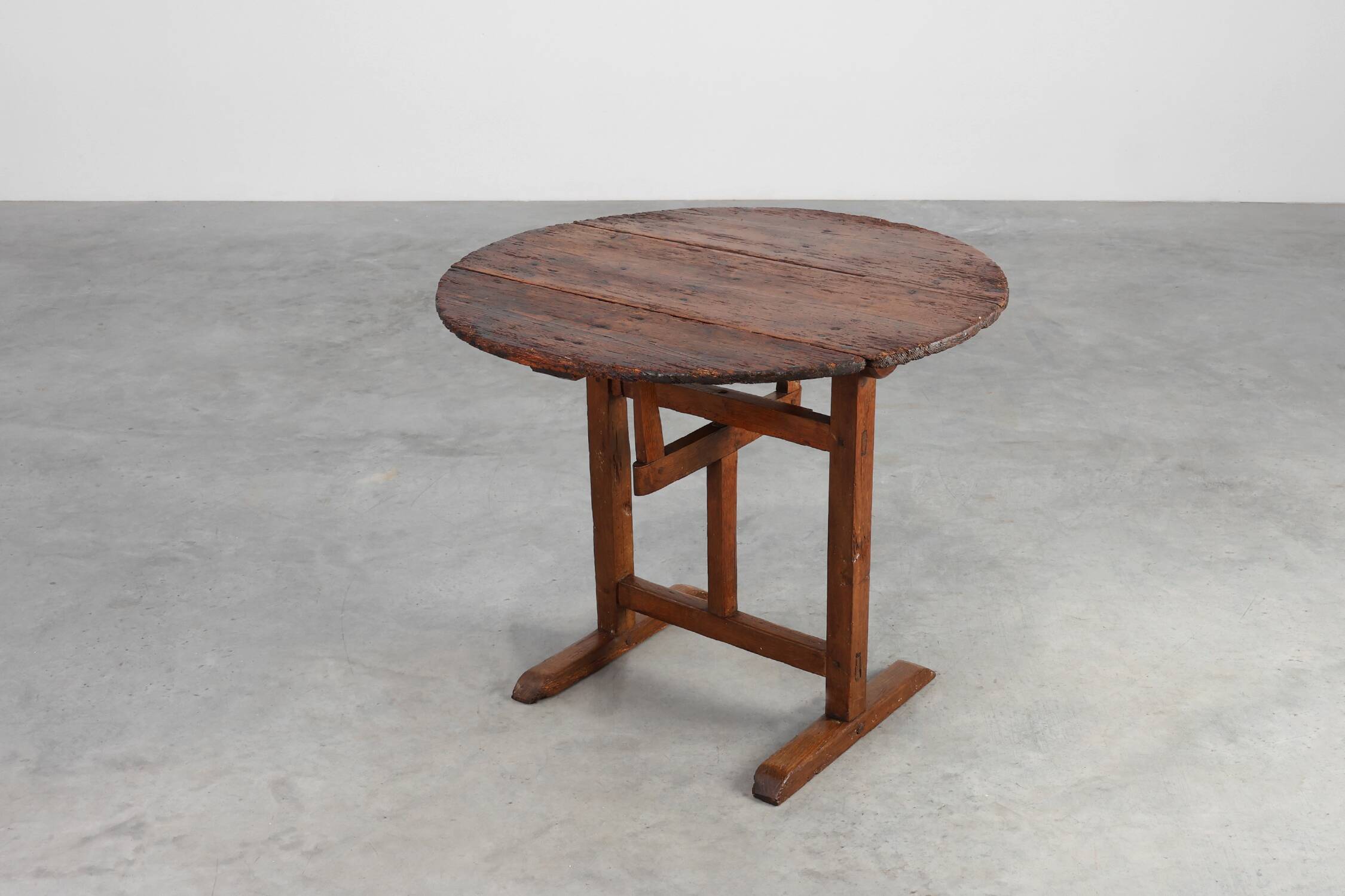 Antique oak Tilt top side table, France ca. 1800