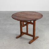 Antique oak Tilt top side table, France ca. 1800