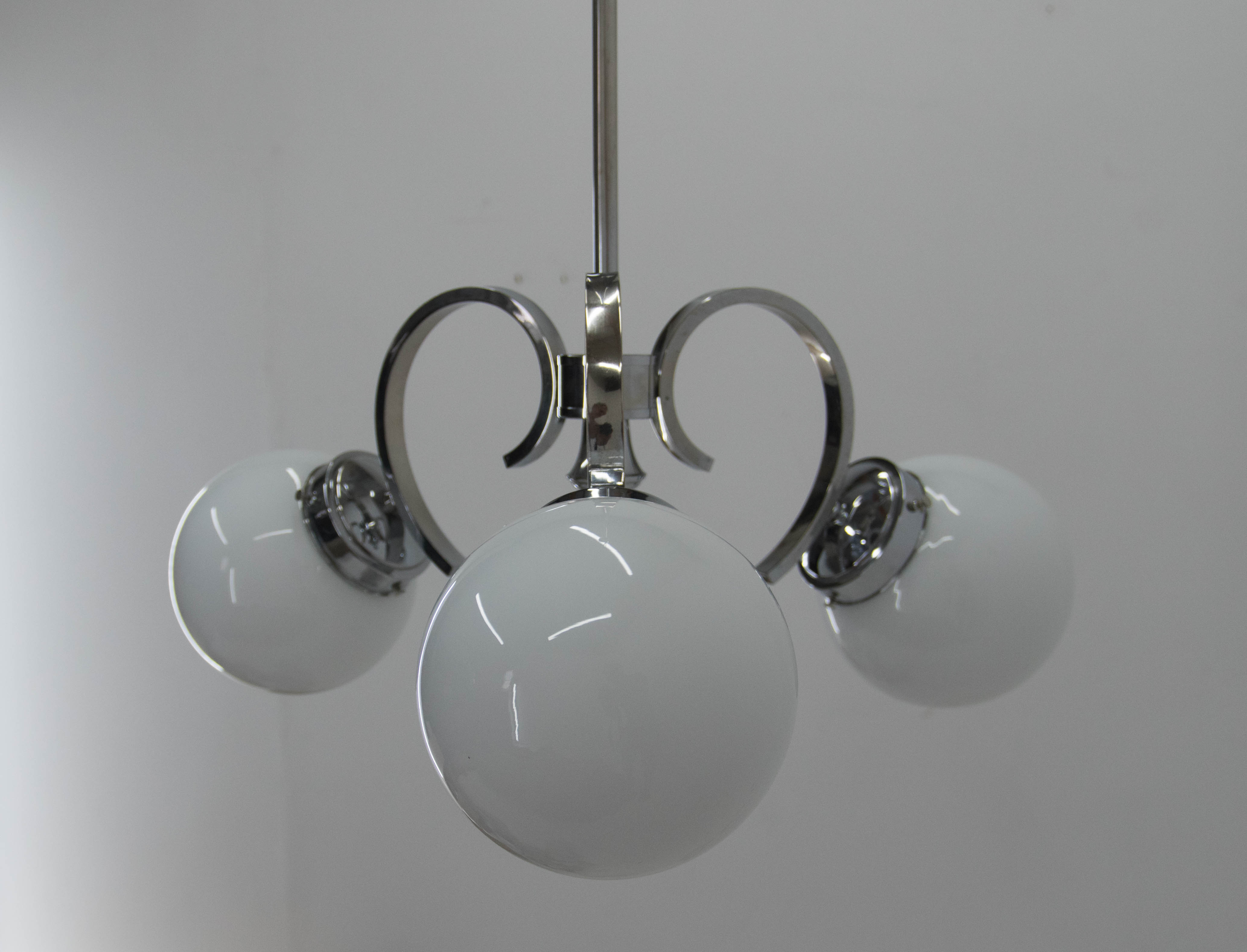 Art deco chandelier, 1930s, restored