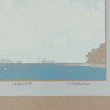 Geltringer Bucht, Serigraph in Colors on Paper, 67 x 67 cm