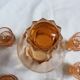 Rosaline carafe liqueur service and 12 glasses salmon pink