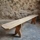 Set of 2 antique French poplar benches, consoles or shelves, circa 1900.