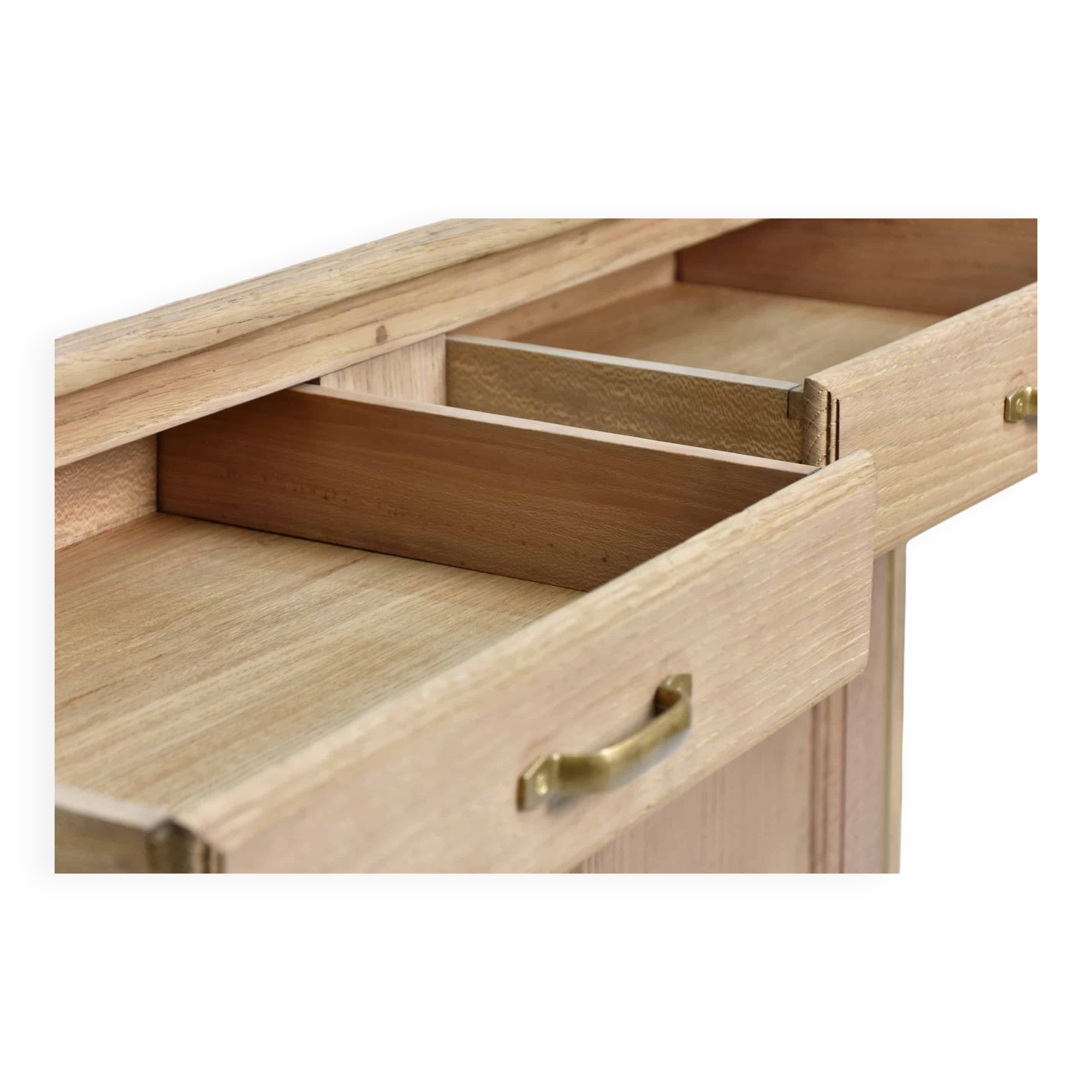Vintage oak sideboard, country house style, wooden chest