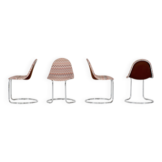 Ensemble de chaises " Maia " par Giotto Stoppino pour Bernini, Italie 1970s