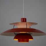 Suspension vintage danoise Ph 5 dans le style de Poul Henningsen, Louis Poulsen, 1958