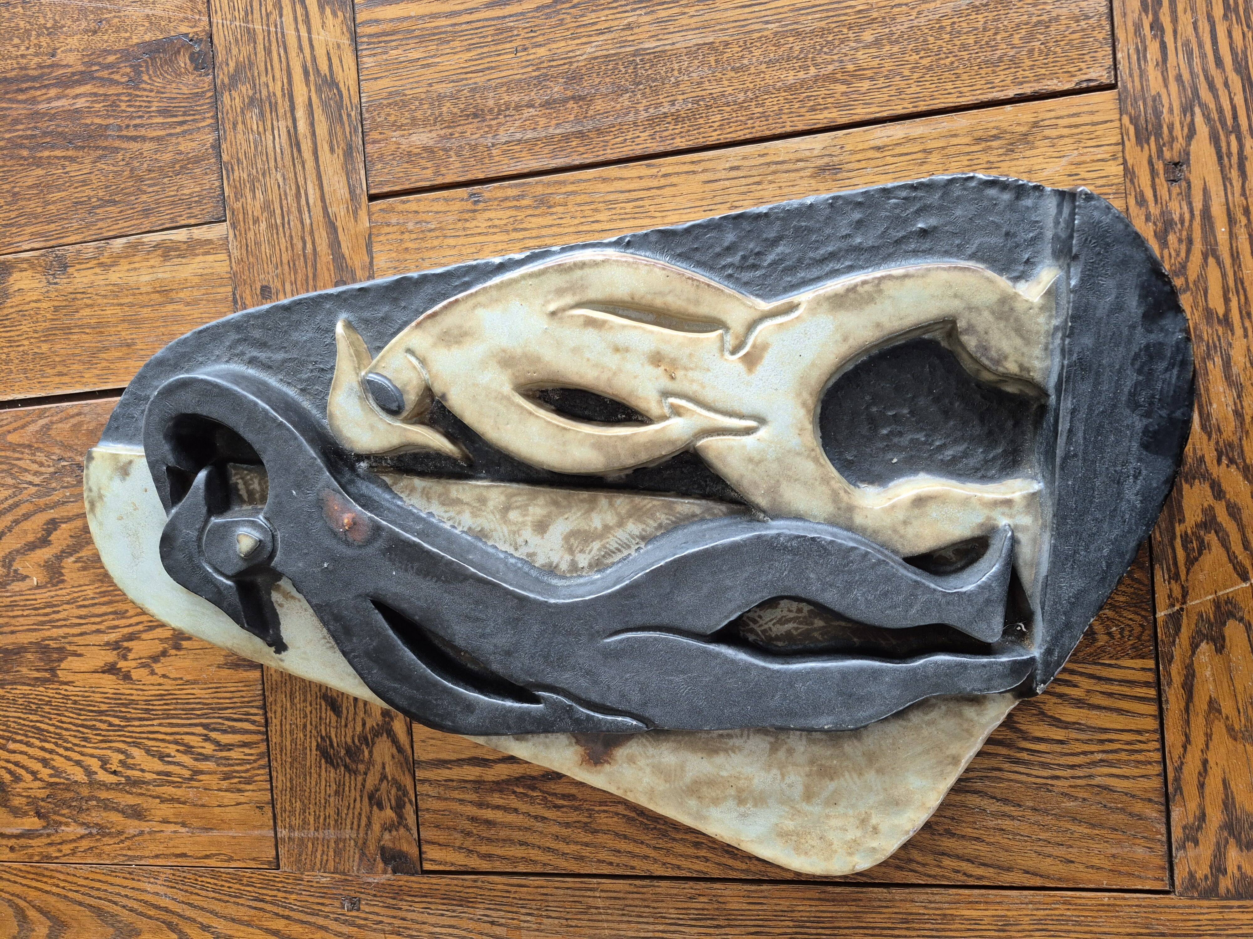 Grande sculpture en grès – Guérin Bouffioulx – 60 cm – Vintage
