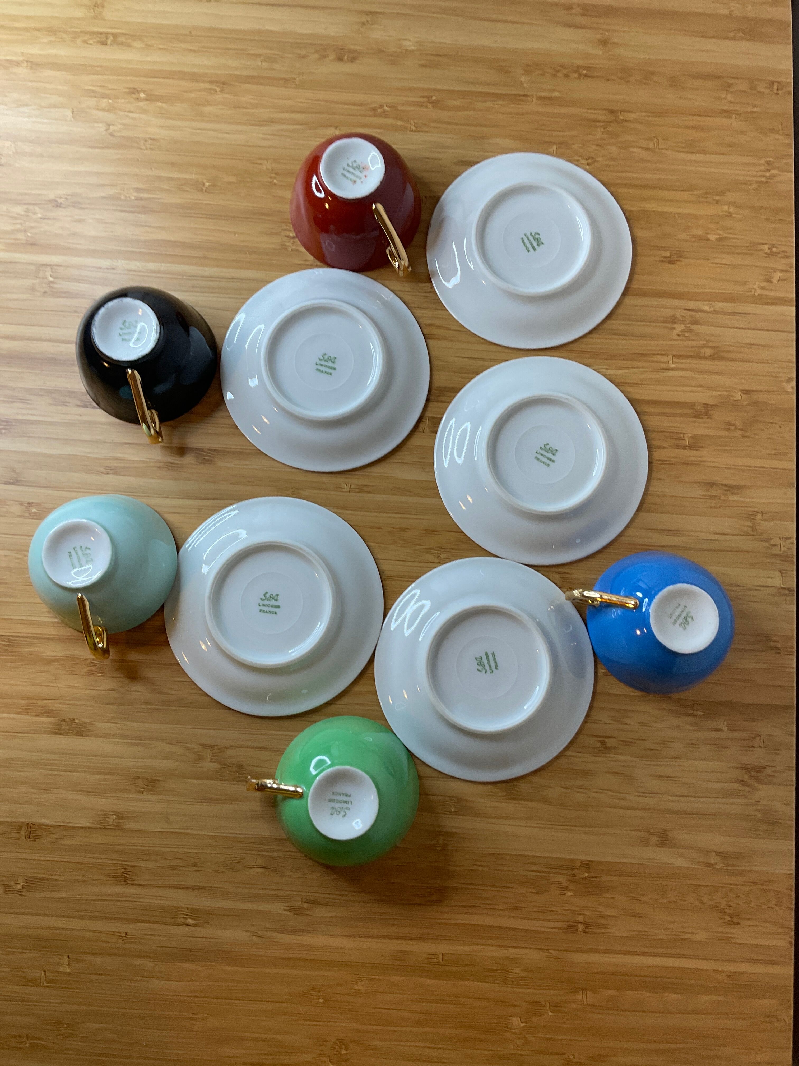 Coffee service in real Limoges porcelain, GBA, Gérard Duffreisseix and abbot