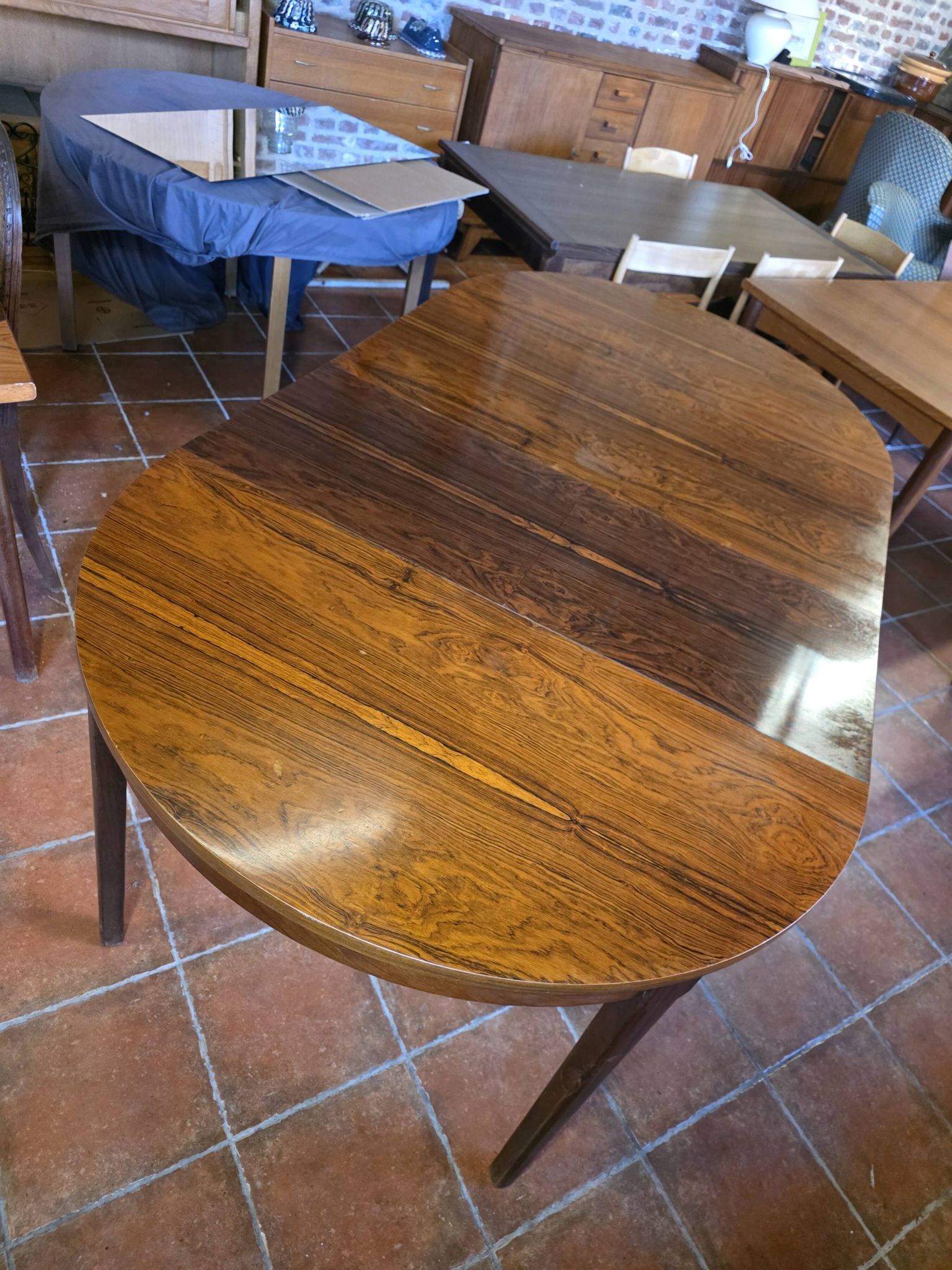 Table scandinave extensible en palissandre des années 60