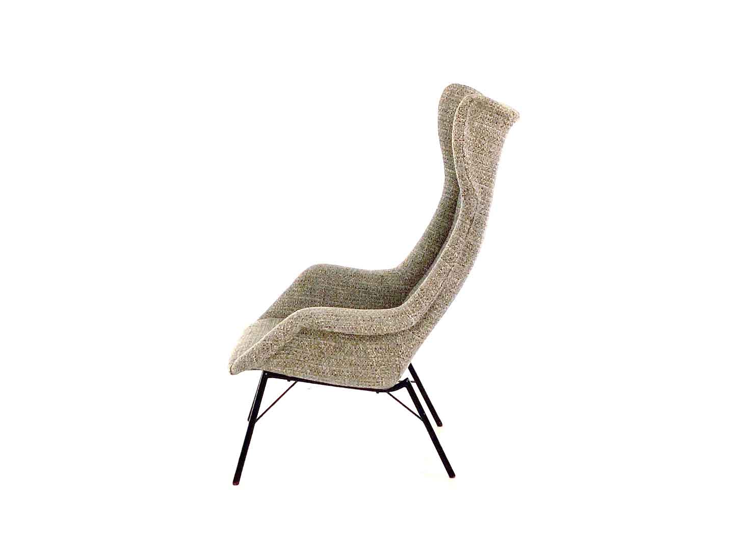 Fauteuil vintage wingback par Miroslav Navrátil pour TON, années 1960