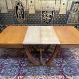 Table de salle à manger époque Art Déco + 2 allonges