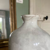 Handcrafted ceramic vase village scene Crete 70s