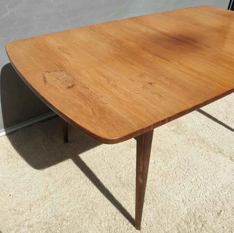 Scandinavian table 2 extensions teak "tray in its juice"