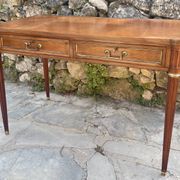 Louis XVI style mahogany flat desk from the late 19th century