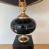 ▪️The Dolphin Lamp Jennings Lotus Lampshade Hollywood Rengency
