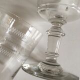 set of 9 serious roll 19th zigzag water glasses