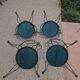 Salon de jardin en fer vert (1 table + 4 chaises)