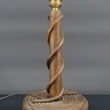 Louis Sognot rattan lamp, France circa 1950