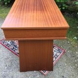 Vintage teak marine desk with 2 drawers.