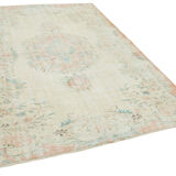 Handmade rustic oriental beige rug 173 cm x 258 cm