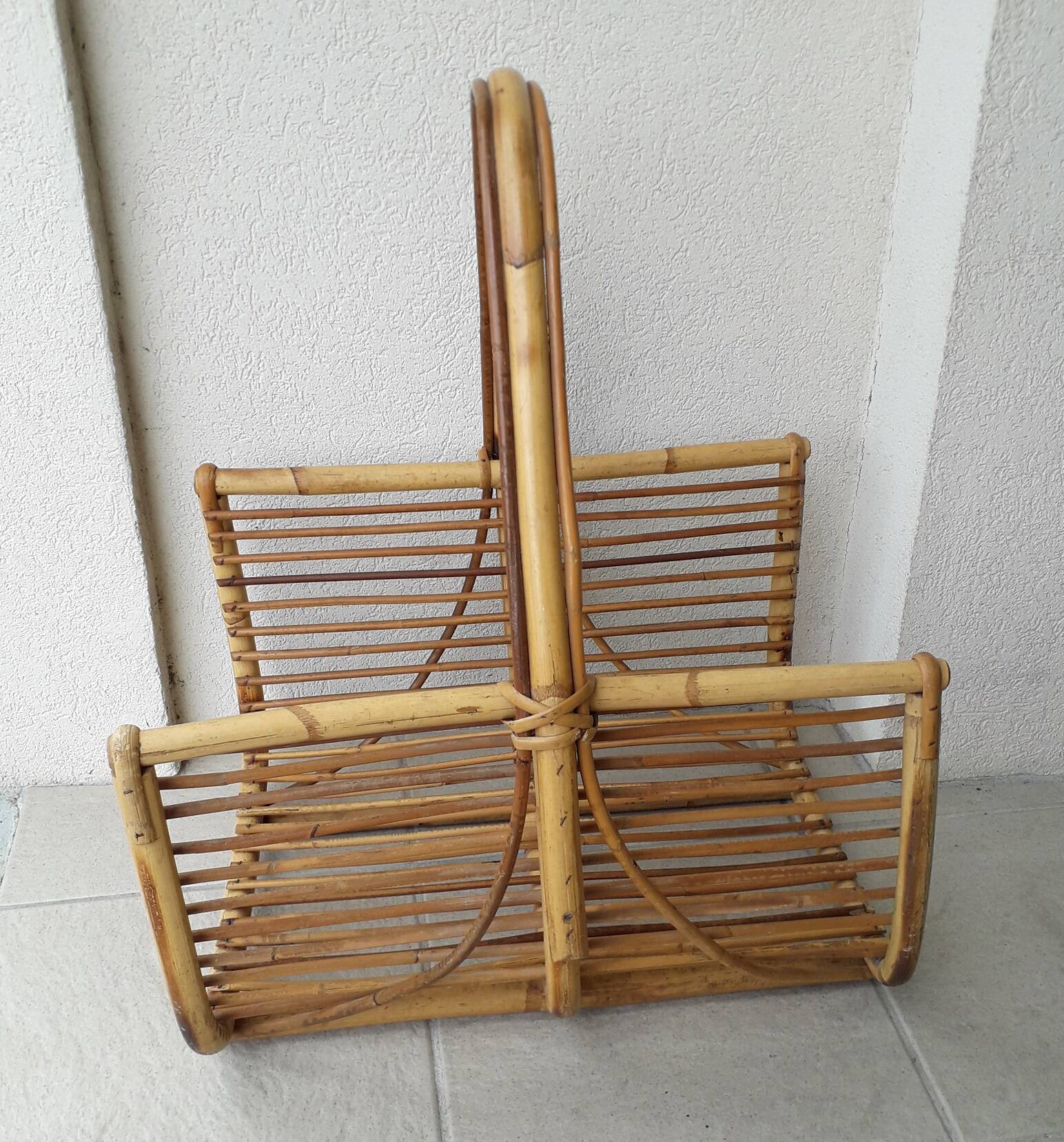 Rattan wooden basket